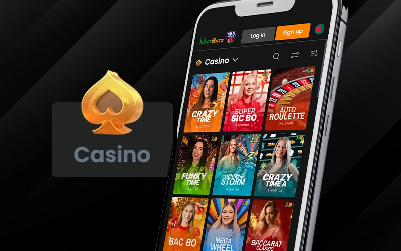 Enjoy games with live dealers on the JeetBuzz mobile app.