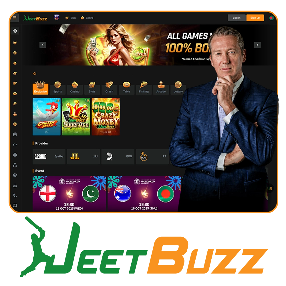 Play casino games and place sports bets on the official JeetBuzz website.